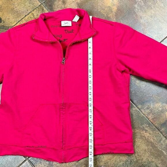 Spa by Chico’s Pink Zip Up Jacket 3 XL 16 - Picture 5 of 10